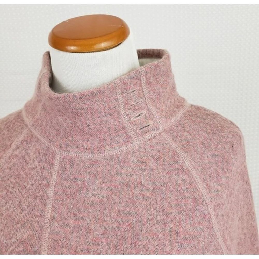 Prana Mattea Sweater Funnel Neck Wool Blend Sweater Pink Cozy Outdoor Hiking XS - Picture 5 of 9